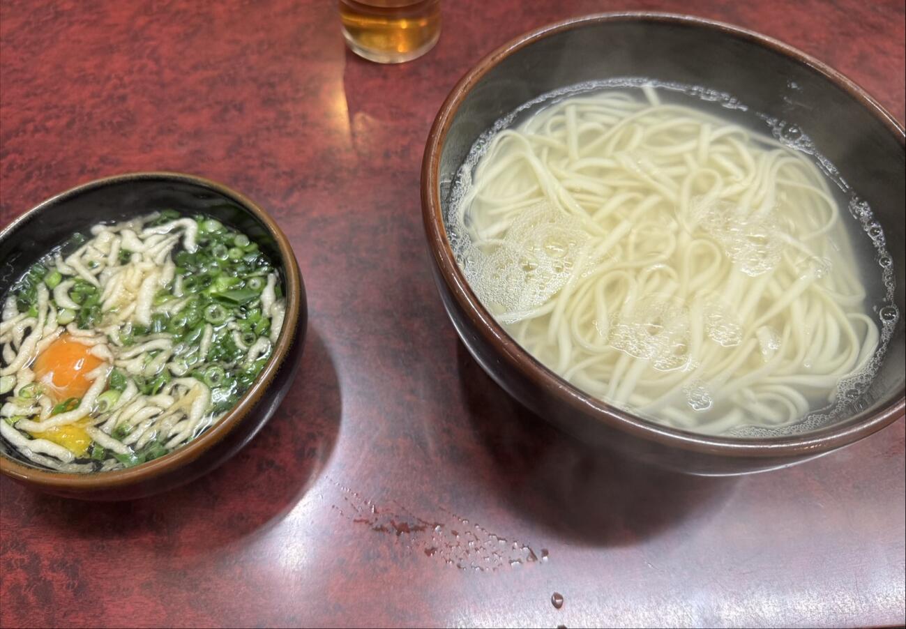 宮崎名物「締めうどん」の名店「織田薪」のうどん（撮影・小早川宗一郎）