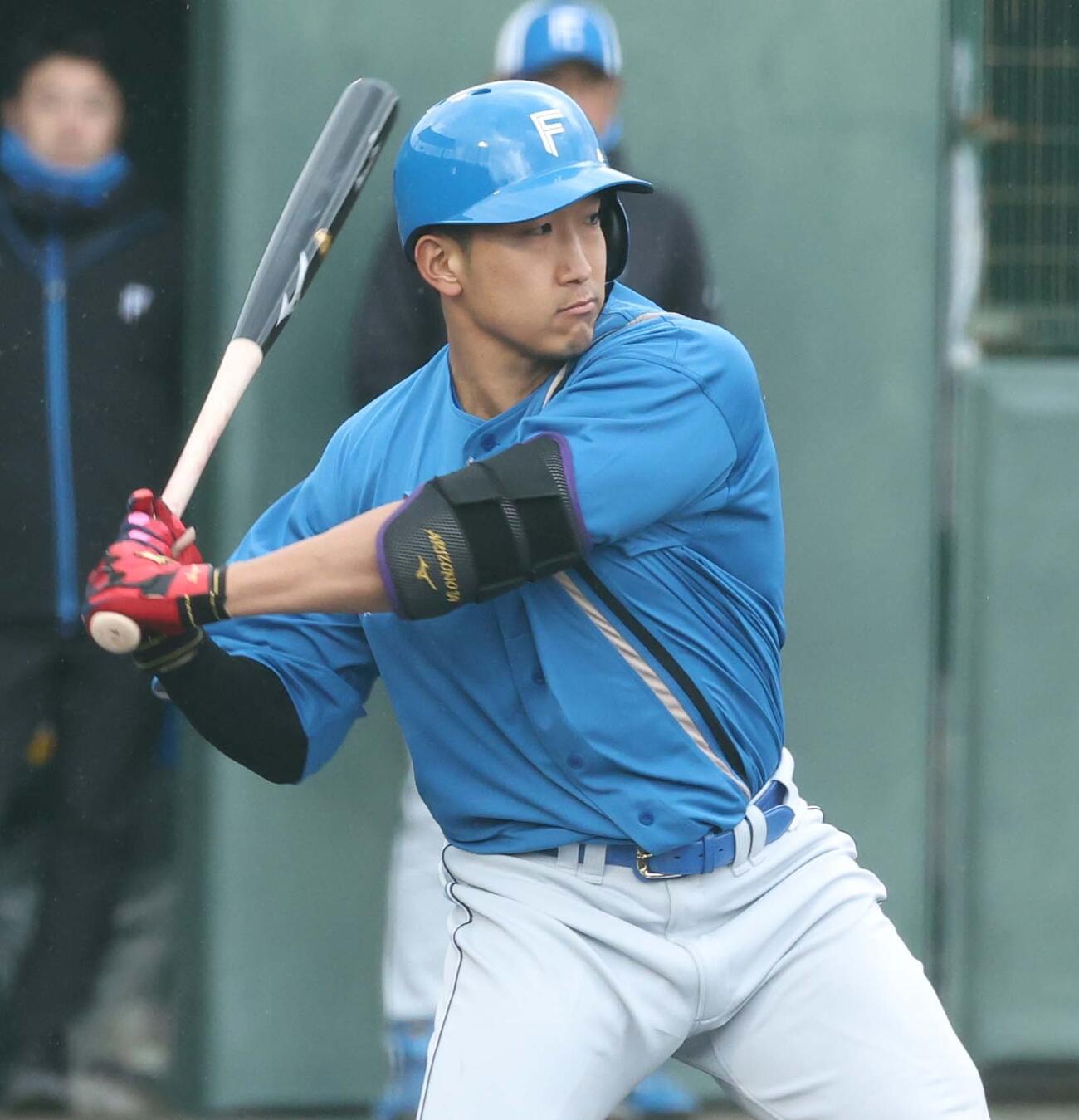 日本ハム有薗直輝（2025年2月撮影）