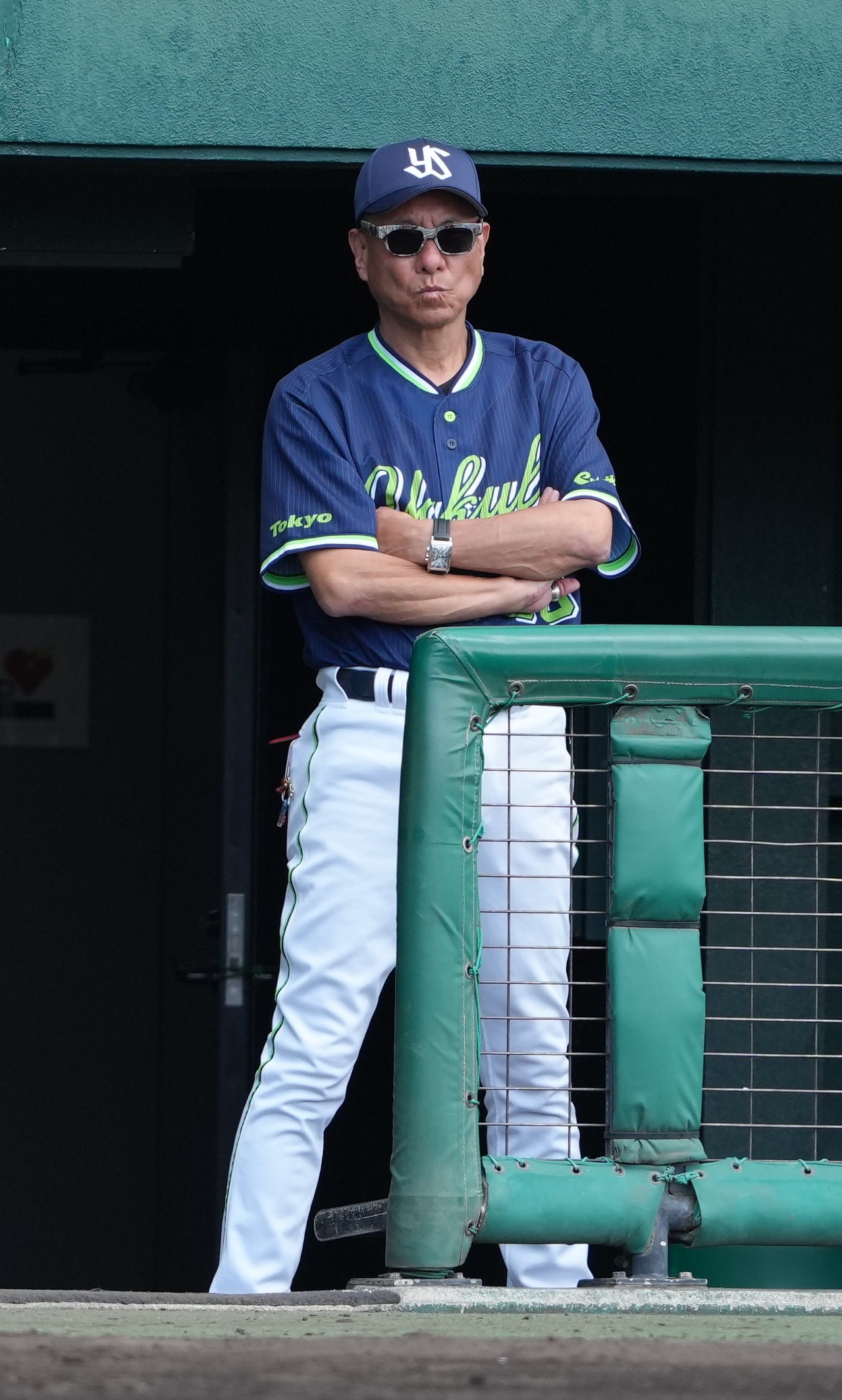 巨人対ヤクルト　戦況を見つめるヤクルト池山監督（撮影・足立雅史）