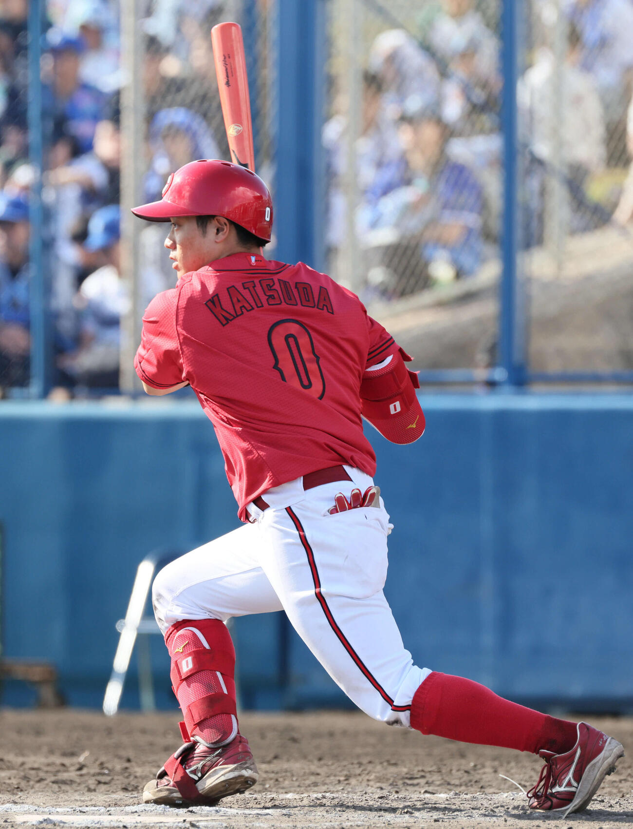 DeNA対広島　9回表広島無死、勝田は中前打を放つ（撮影・加藤孝規）