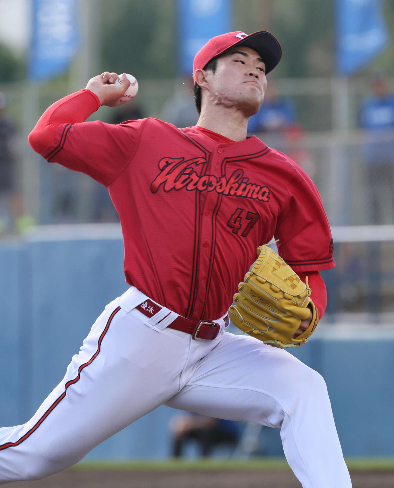 DeNA対広島　8回裏DeNA、広島4番手の斉藤優（撮影・加藤孝規）