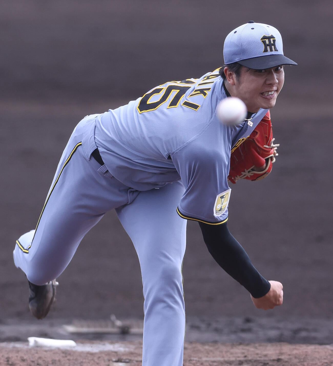 オープン戦　中日対阪神　4回裏、力投する阪神才木（撮影・上山淳一）