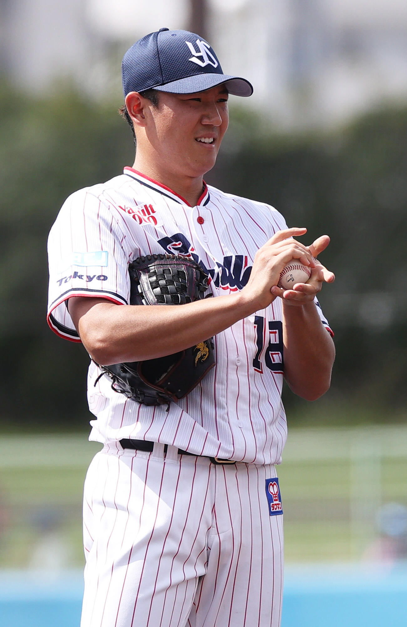オープン戦　ヤクルト対阪神　2回表、奥川は前川に右越え本塁打を浴びる（撮影・上山淳一）