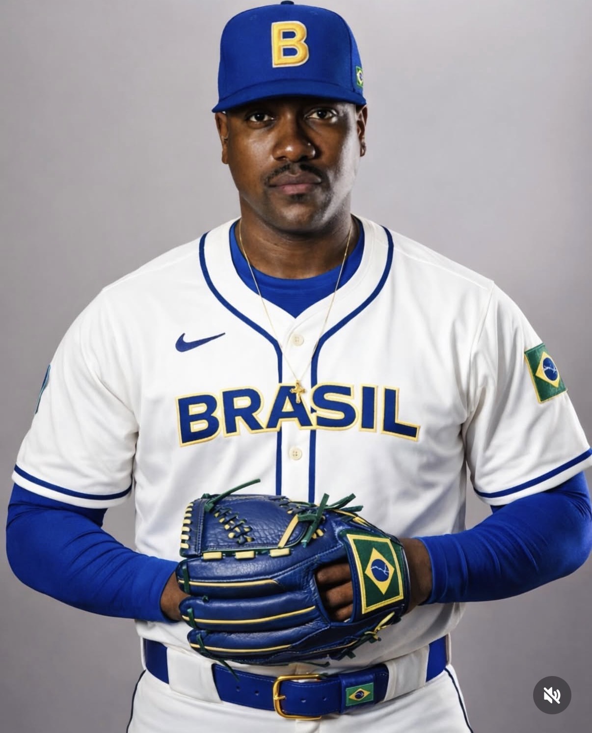 WBCブラジル代表のユニホームに身を包むビエイラ（ビエイラ公式インスタグラムより）