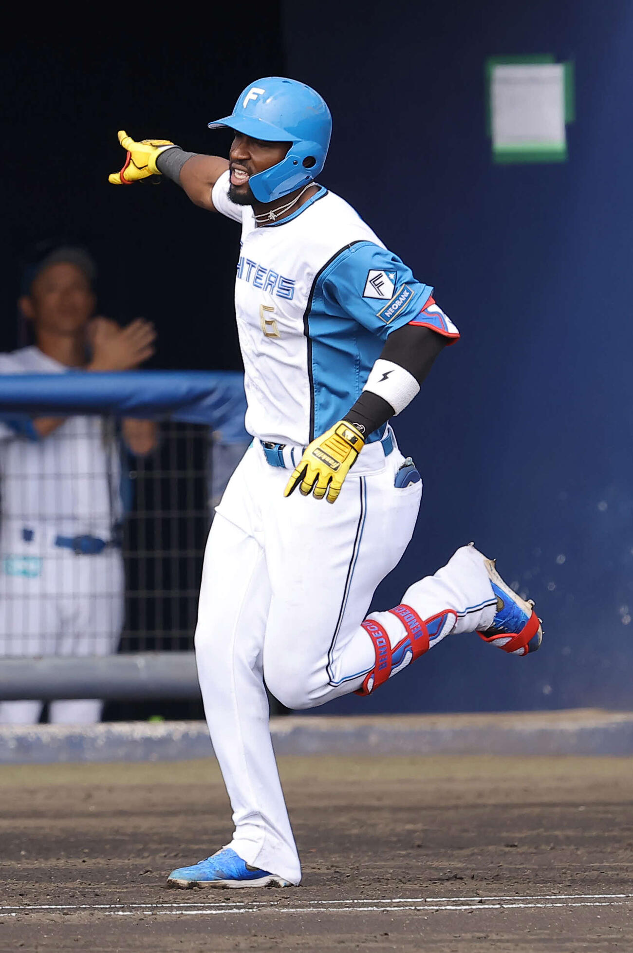 日本ハム対阪神　4回裏日本ハム2死一塁、カストロは左越え2点本塁打を放つ（撮影・上田博志）