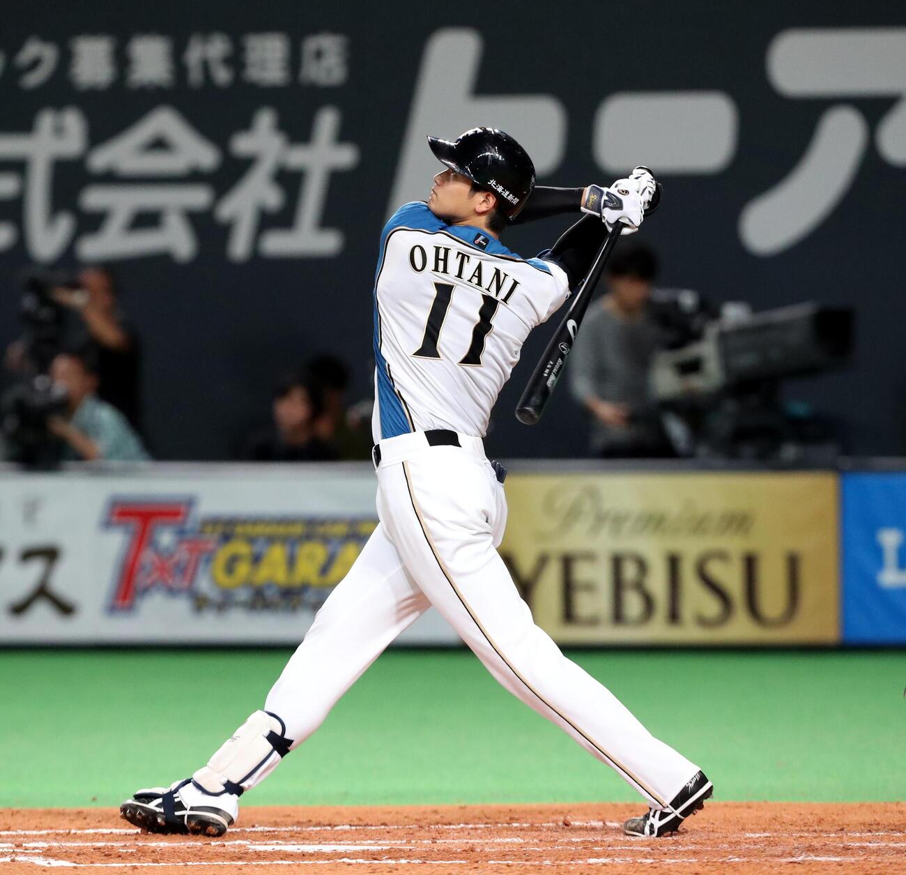 日本ハム時代の大谷翔平（2017年9月17日撮影）