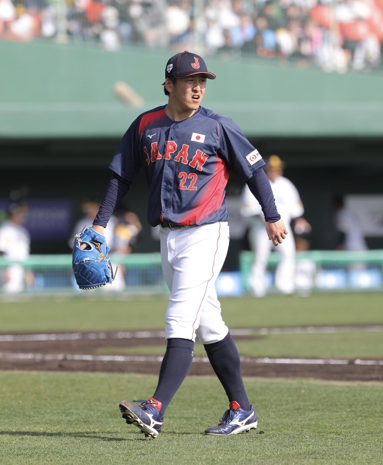 日本対ソフトバンク　2回裏を抑える隅田（撮影・河田真司）