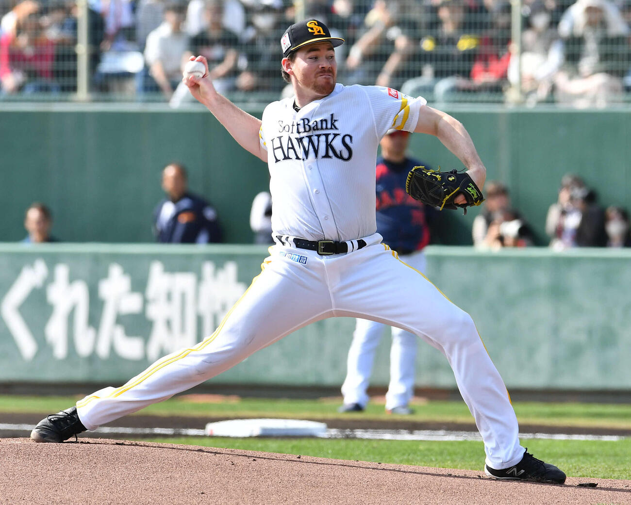 日本対ソフトバンク　ソフトバンク先発のスチュワート（撮影・岩下翔太）