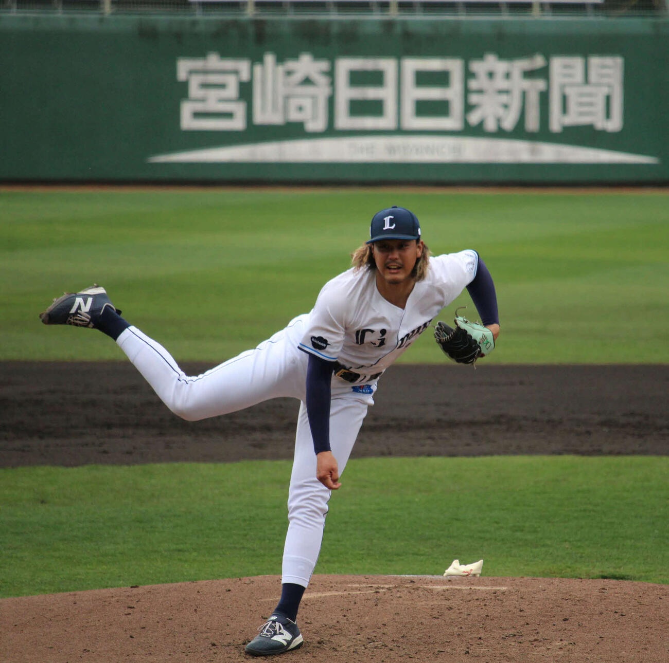 西武対韓国・斗山　今季初実戦登板した西武高橋光（撮影・金子真仁）