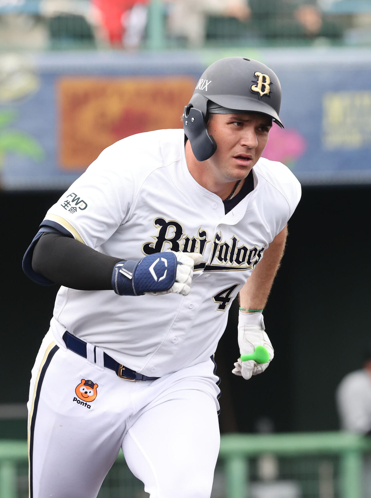 オリックス対ロッテ　1回裏オリックス無死、シーモアは安打を放つ（撮影・梅根麻紀）