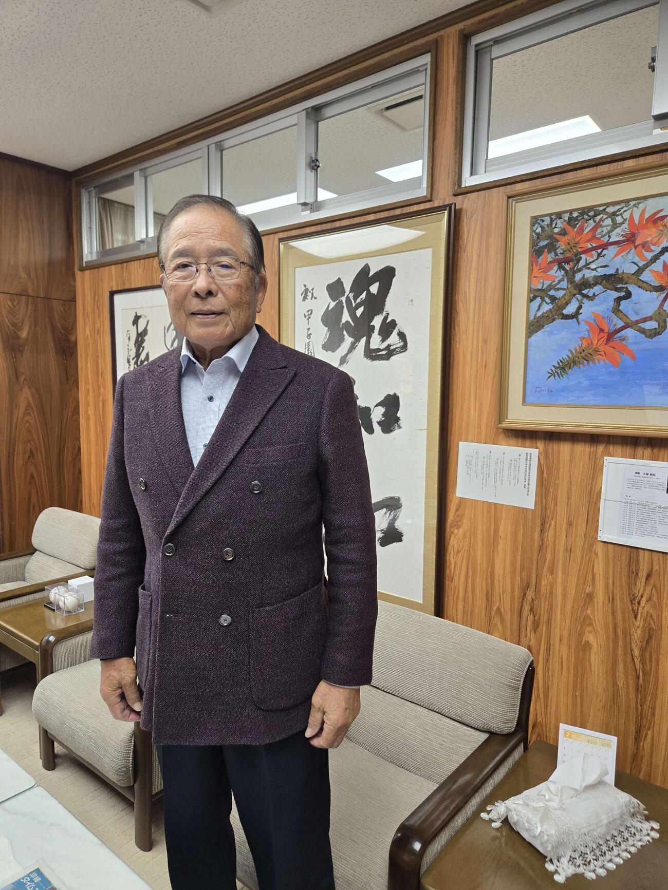 興南高・我喜屋優監督が初めて高校野球の「7イニング制」について語った（撮影・寺尾博和）