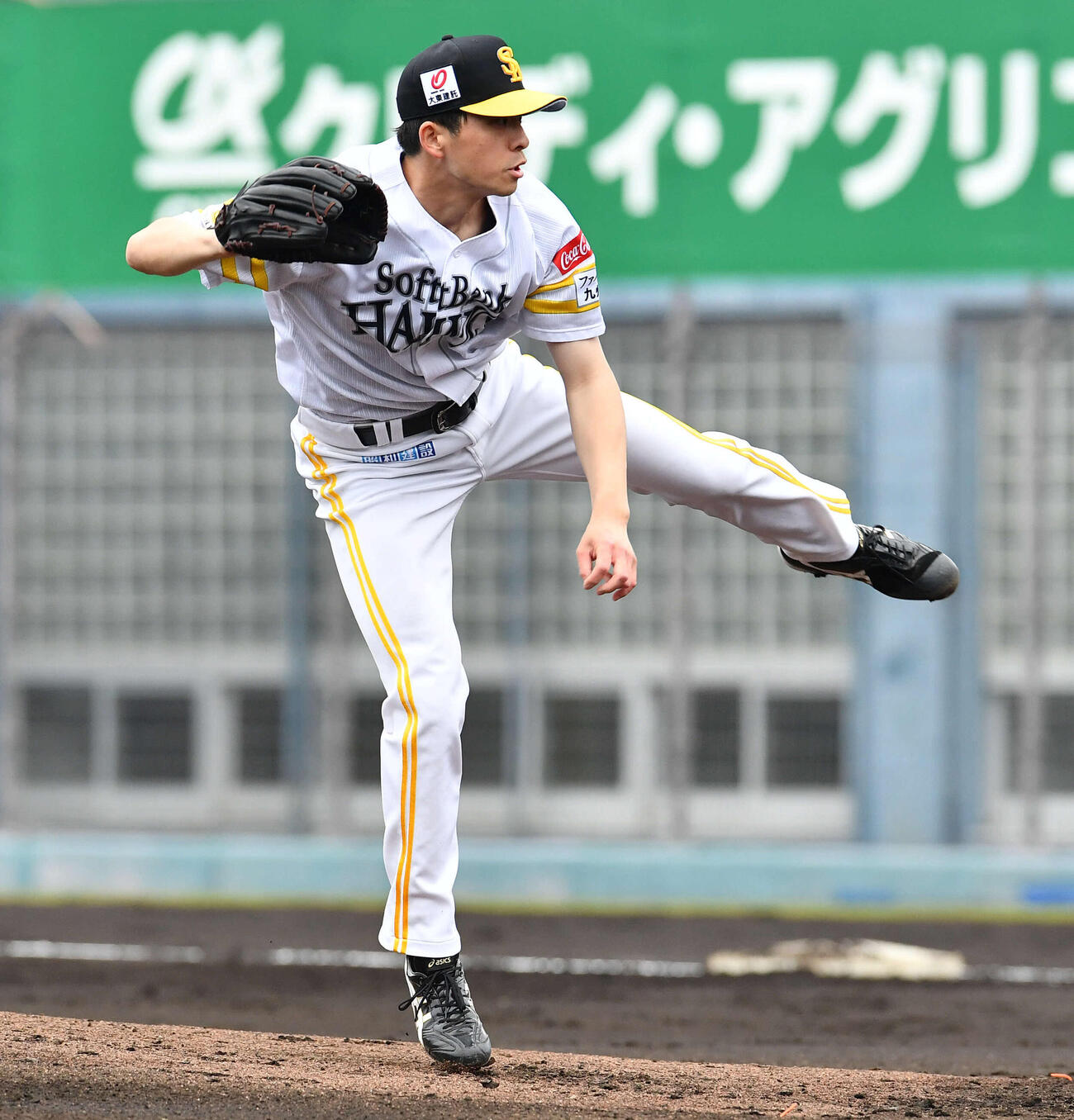 ソフトバンク対ヤマハ　ソフトバンク先発の大関（撮影・岩下翔太）
