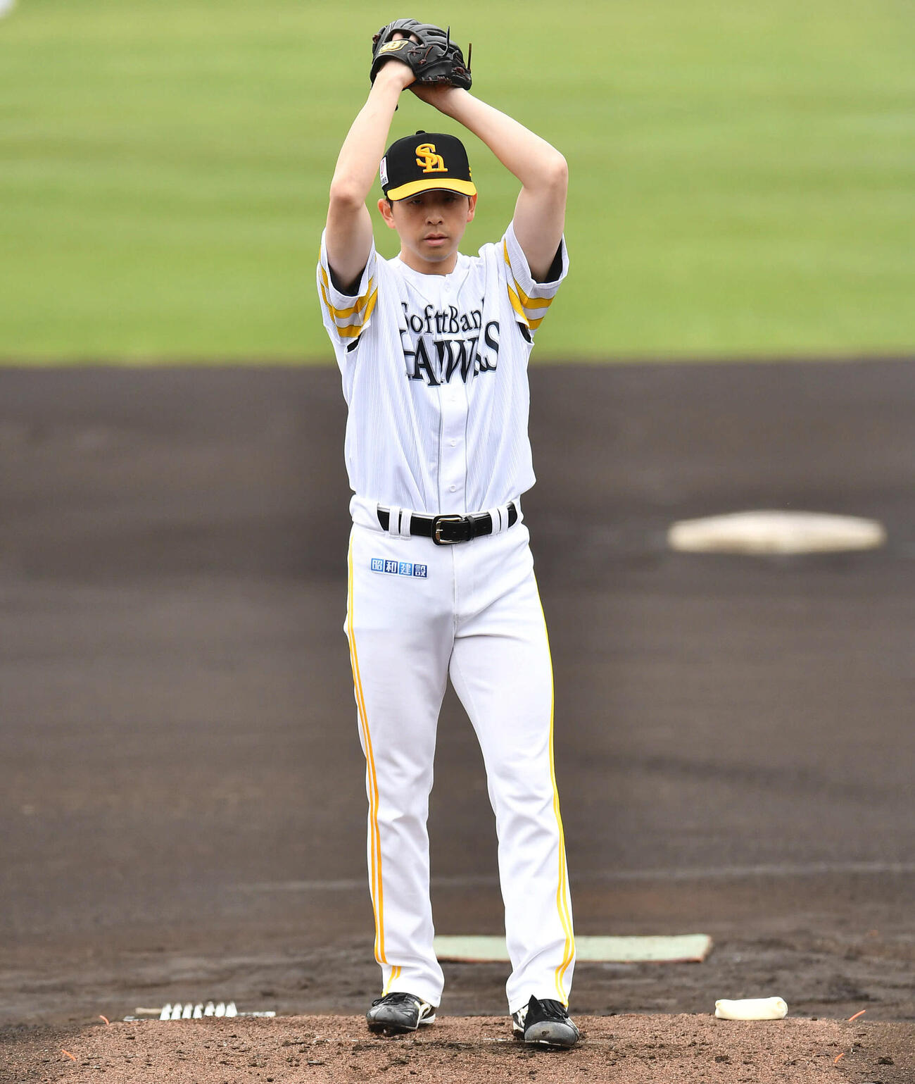 ソフトバンク対ヤマハ　ソフトバンク先発の大関（撮影・岩下翔太）