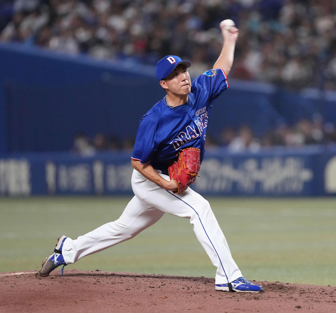 日本対中日　中日2番手の橋本（撮影・井上学）