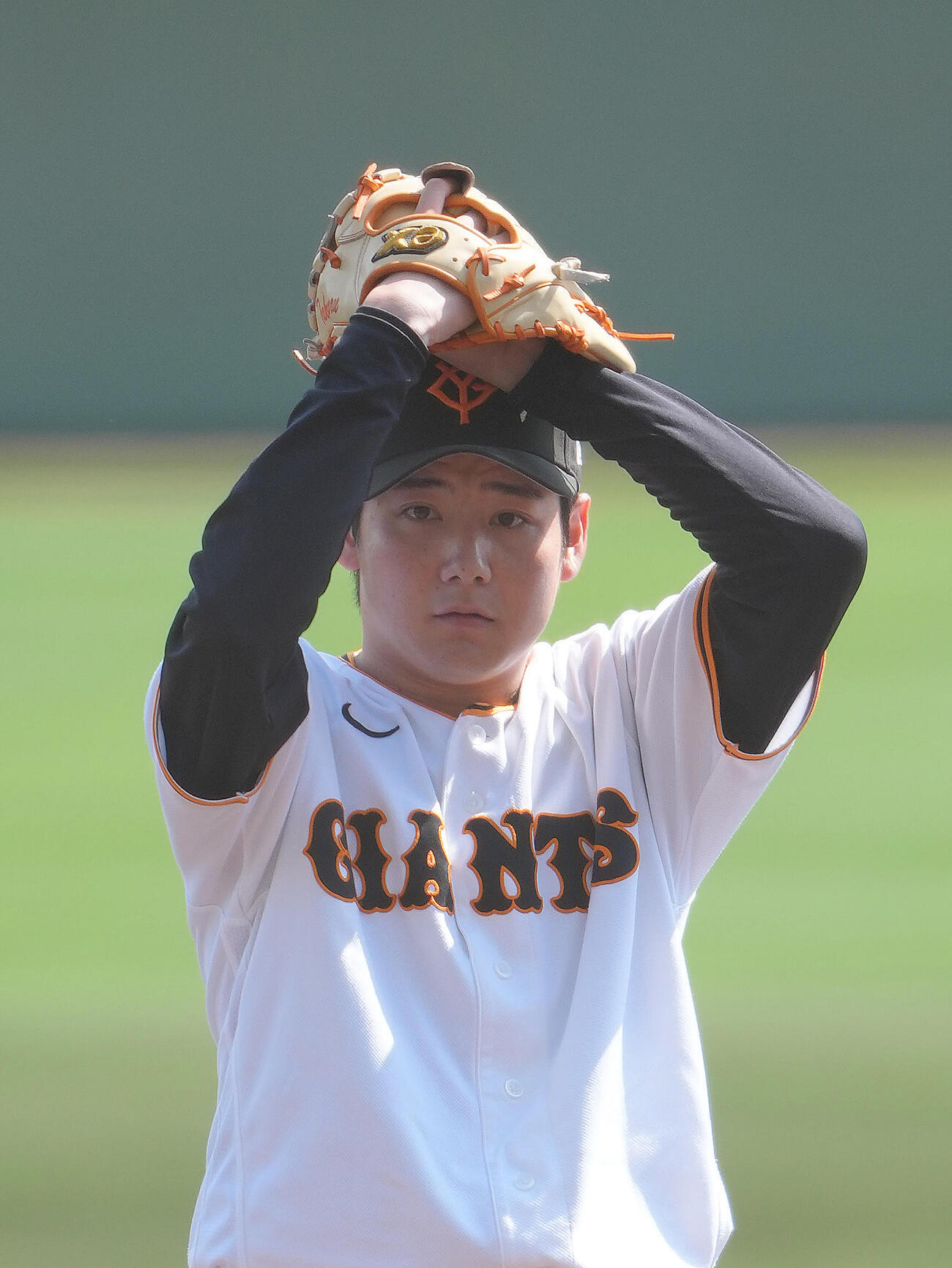 練習試合　巨人対韓国サムスン　3イニング無安打の好投を見せた巨人竹丸（撮影・足立雅史）
