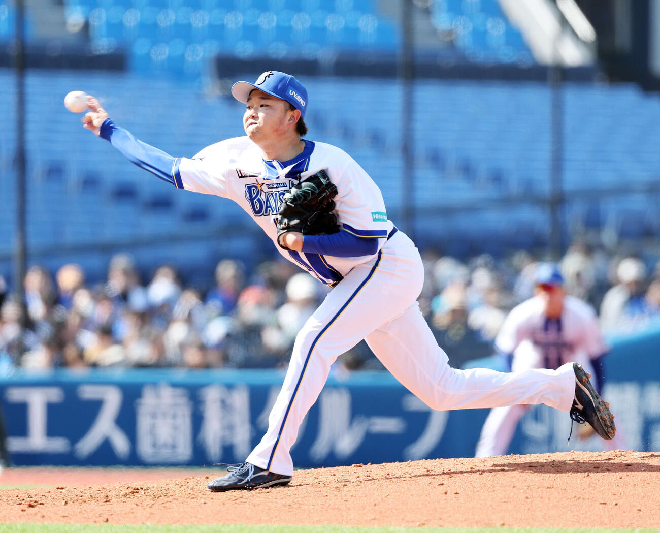 DeNA石田裕太郎（2026年2月28日撮影）