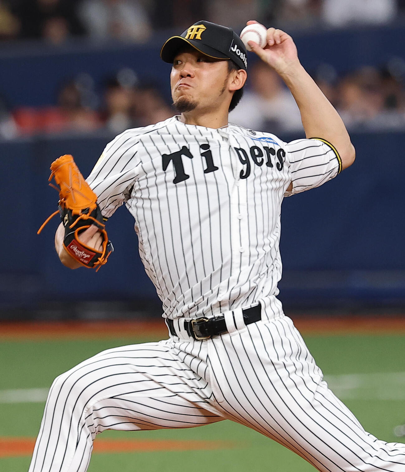 阪神対日本　阪神先発の伊藤将（撮影・上田博志）