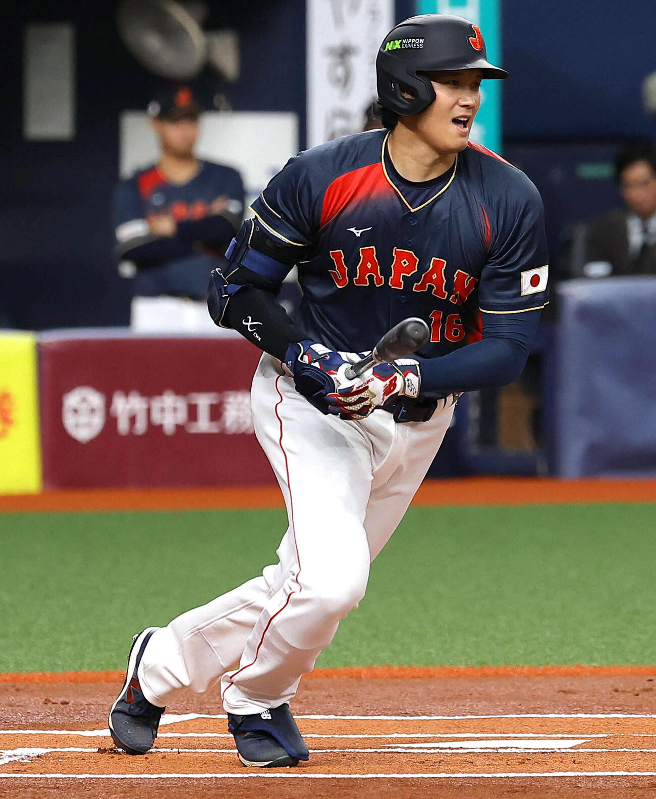 阪神対日本　1回表日本無死、一ゴロに倒れる大谷翔平（撮影・上田博志）