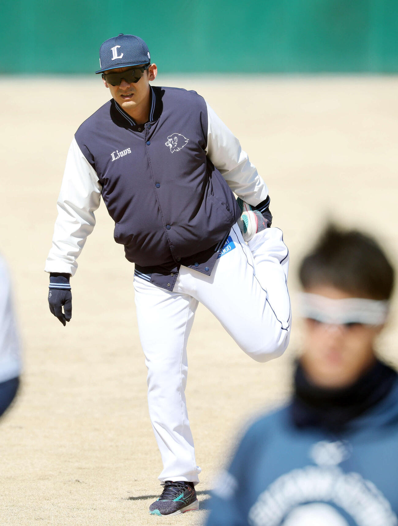 西武対ロッテ　アップする西武栗山（撮影・鈴木正人）　