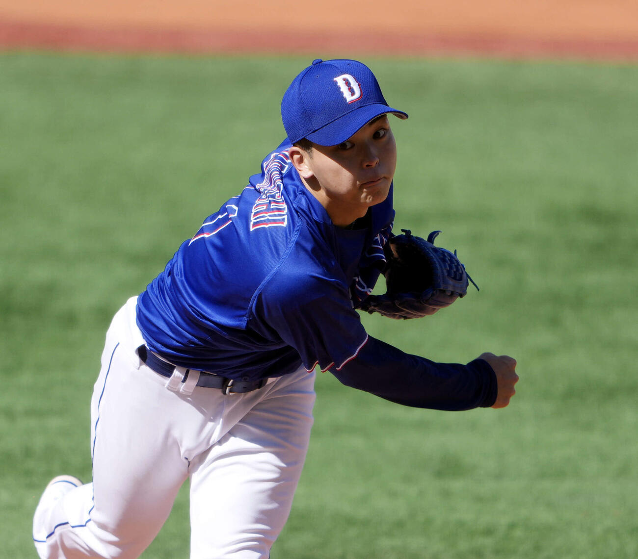 DeNA対中日　中日先発の中西（撮影・小島史椰）