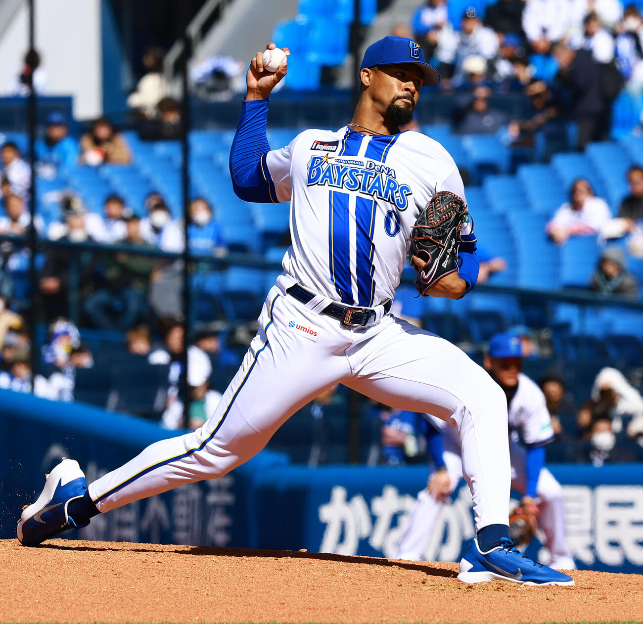 DeNA対中日　DeNA先発のデュプランティエ（撮影・野上伸悟）