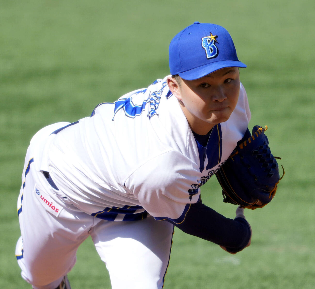 DeNA対中日　DeNA先発の竹田（撮影・小島史椰）