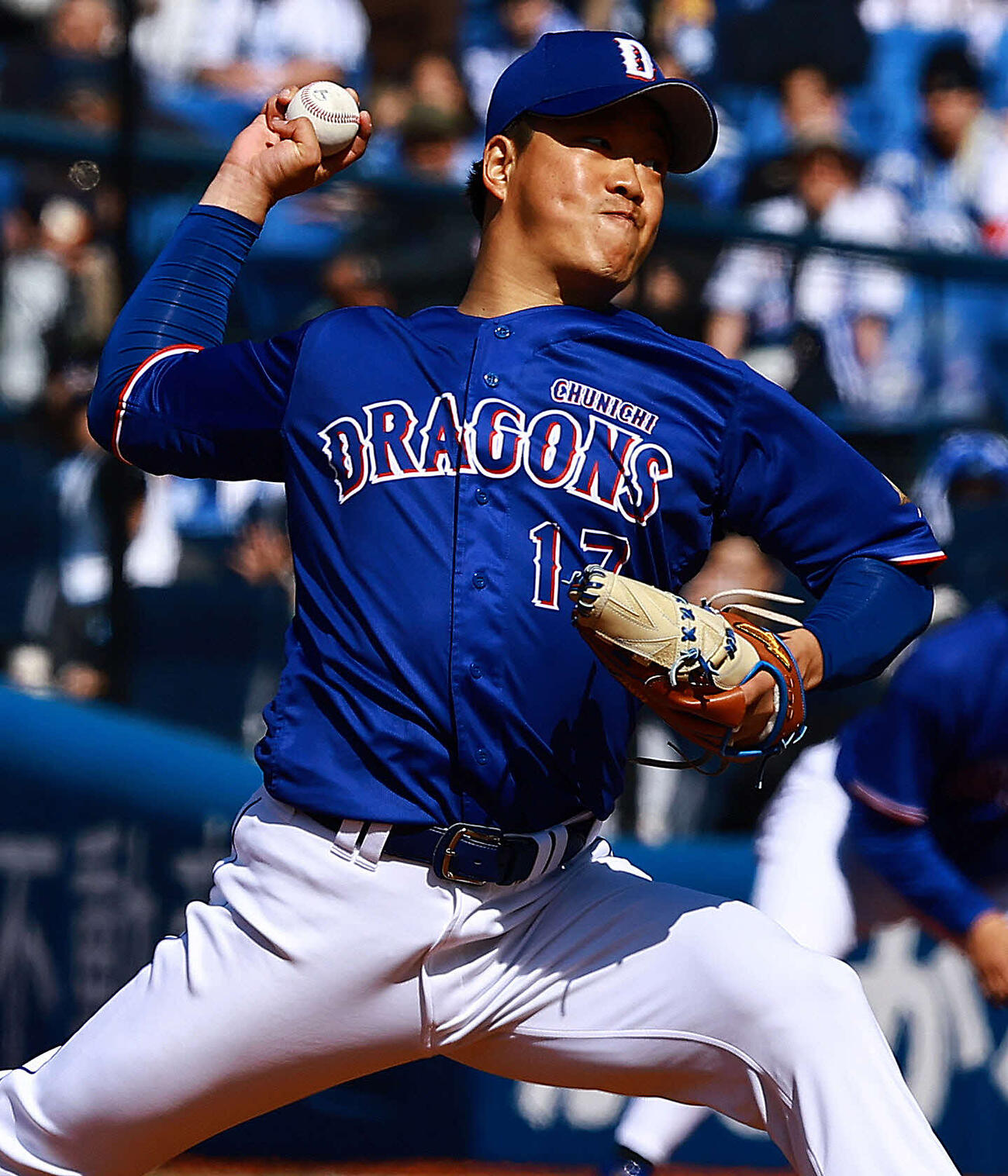 DeNA対中日　中日先発の柳（撮影・野上伸悟）