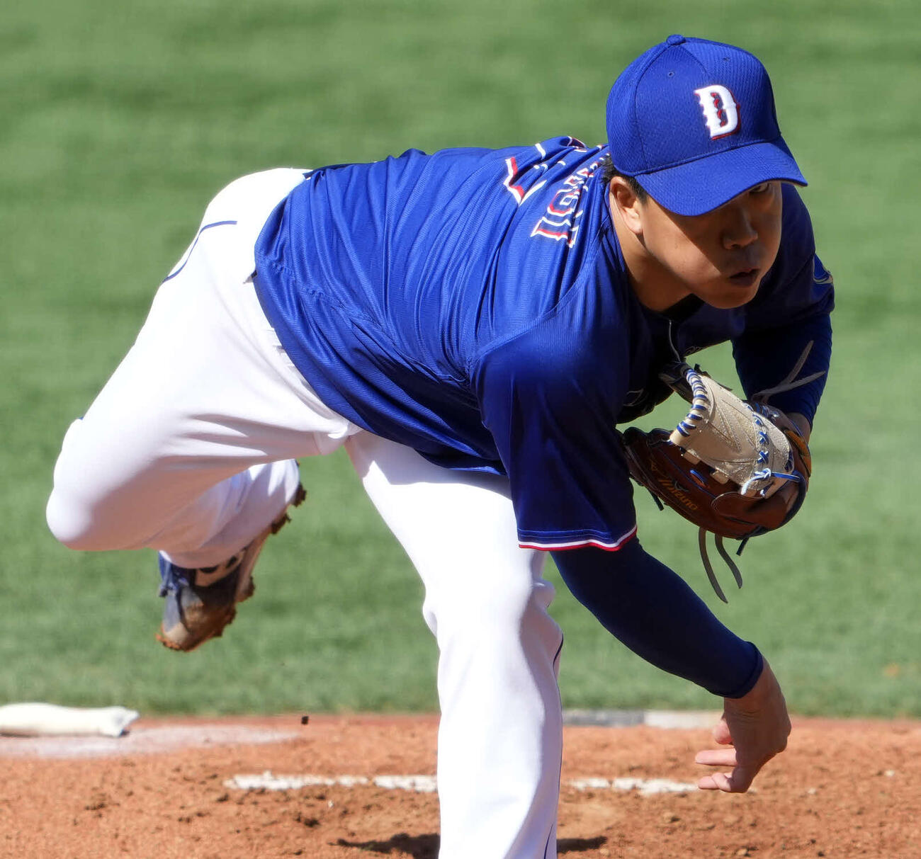 DeNA対中日　中日先発の柳（撮影・小島史椰）