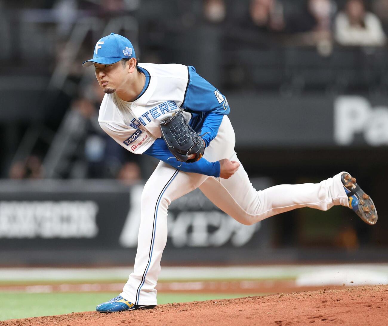 日本ハム対西武　5回に登板の池田（撮影・黒川智章）