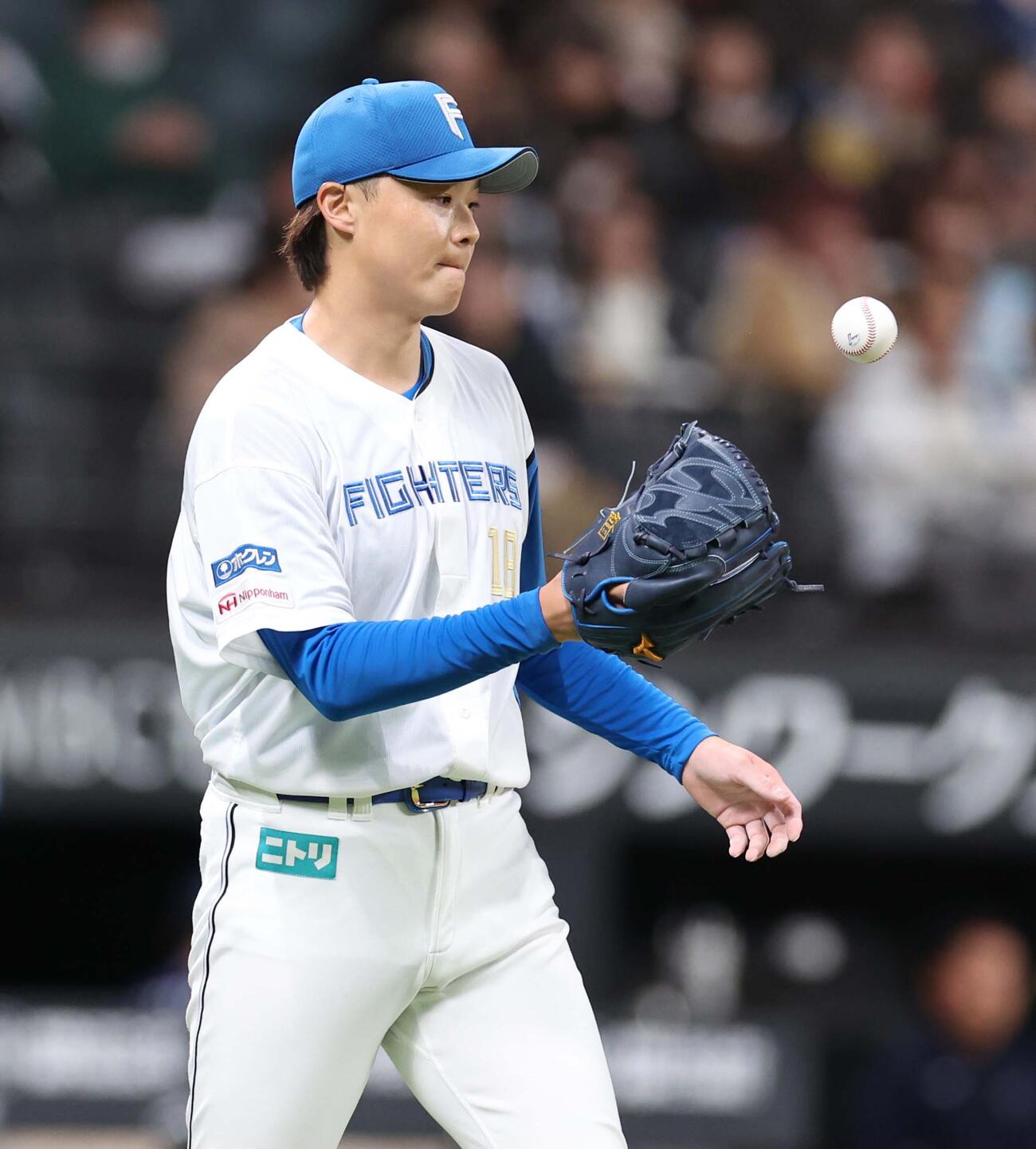 日本ハム対西武　1回表、無失点に抑える山崎（撮影・黒川智章）