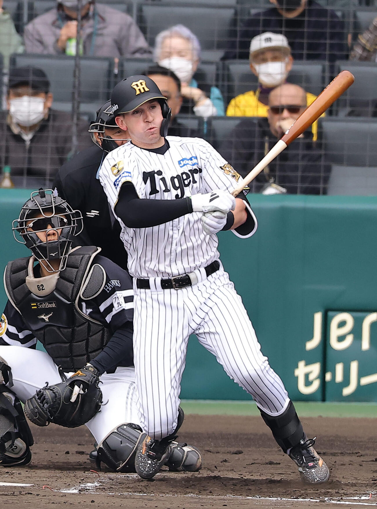 阪神対ソフトバンク　2回裏阪神1死、ディベイニーは三ゴロに倒れる（撮影・上田博志）