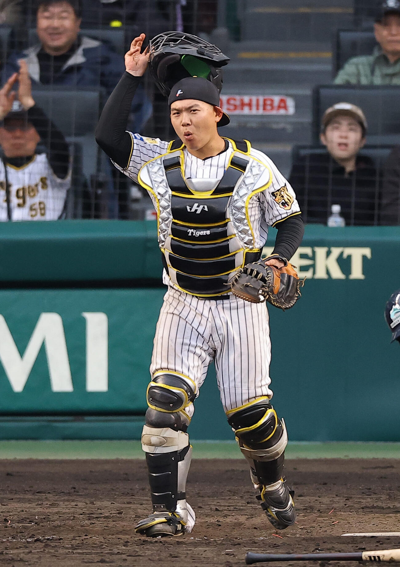 阪神対ソフトバンク　フル出場した嶋村は投手陣の完封リレーを支えた（撮影・上田博志）