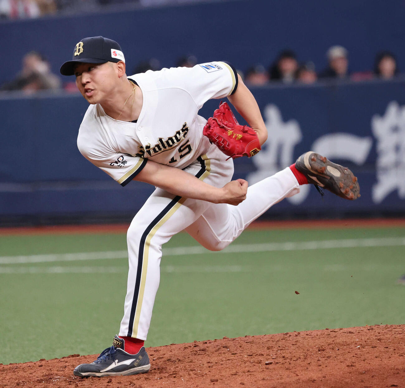 オリックス対巨人　オリックス7番手の椋木（撮影・西尾就之）
