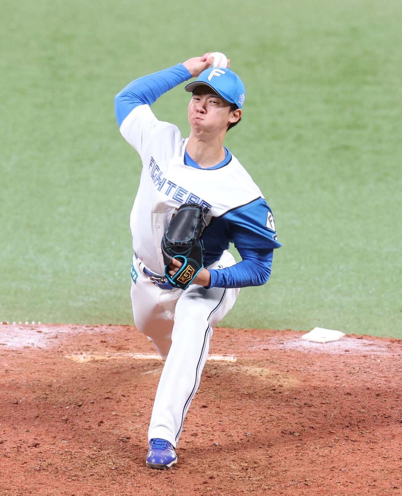 日本ハム対ロッテ　8回に登板し打者を3人で抑える大川（撮影・黒川智章）