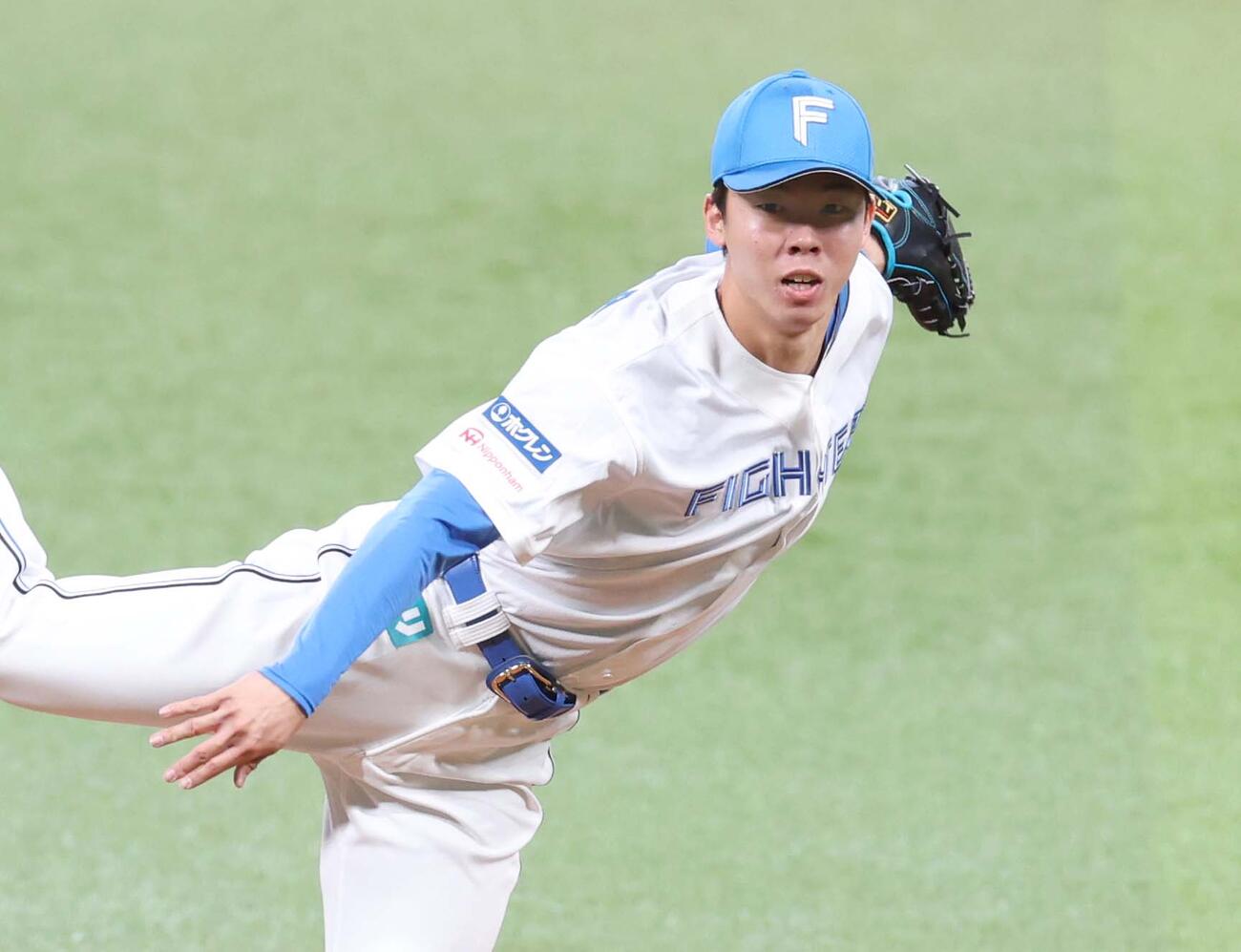 日本ハム対ロッテ　8回に登板し打者を3人で抑える大川（撮影・黒川智章）