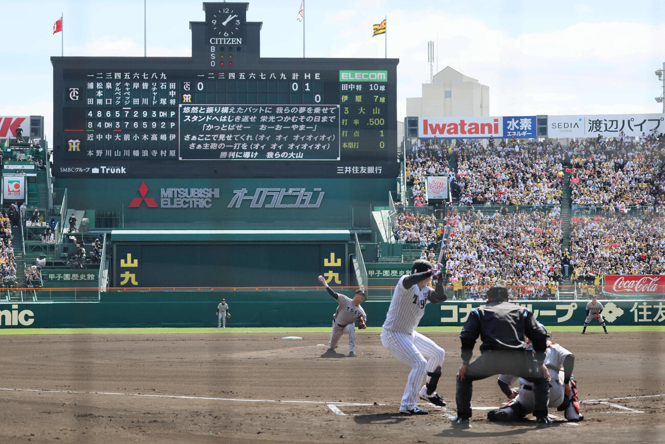 阪神対巨人　巨人先発の田中将（撮影・宮崎幸一）