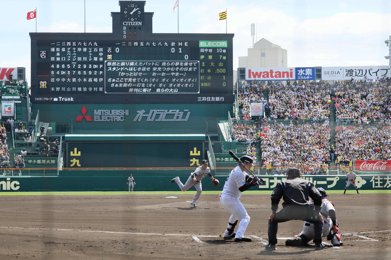 阪神対巨人　巨人先発の田中将（撮影・宮崎幸一）