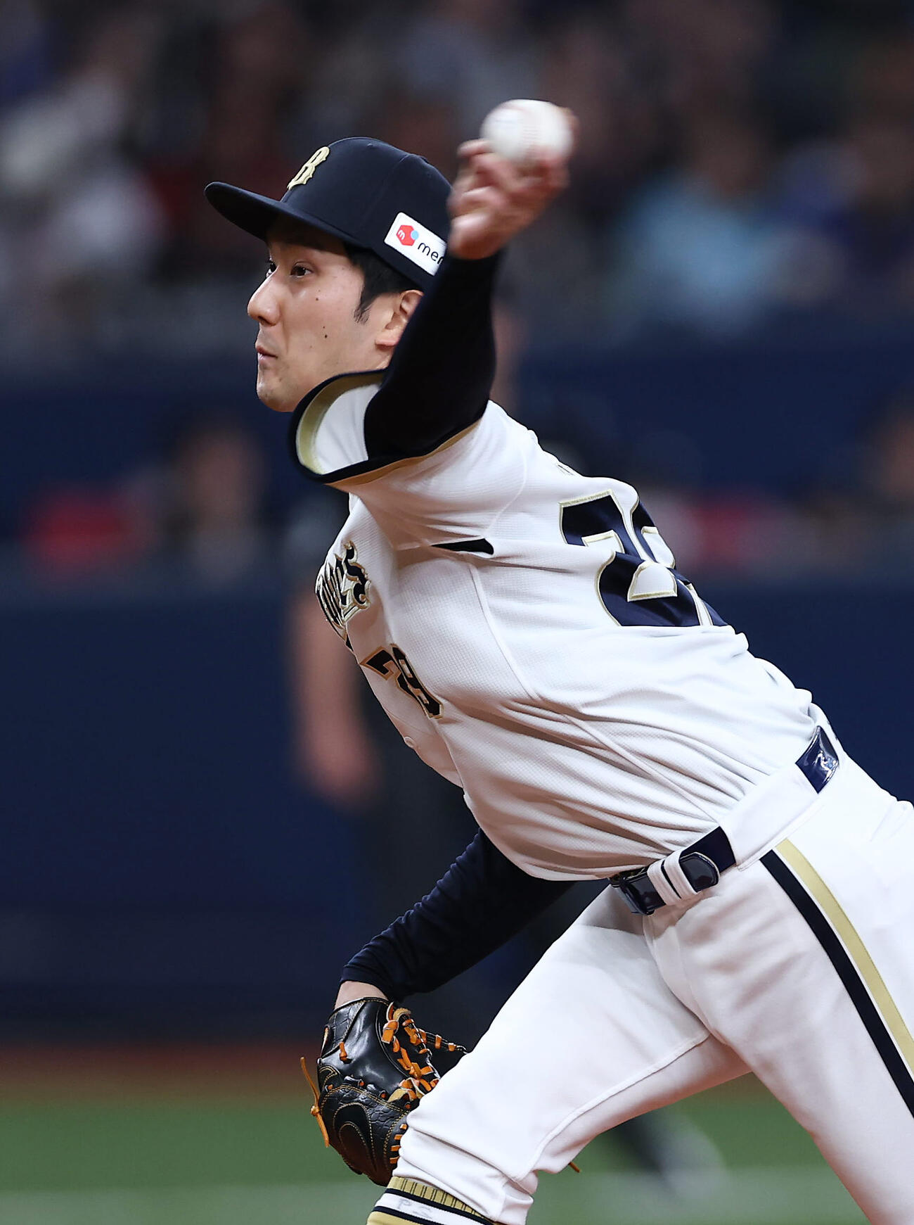 オリックス対ソフトバンク　力投するオリックス先発の田嶋（撮影・前田充）