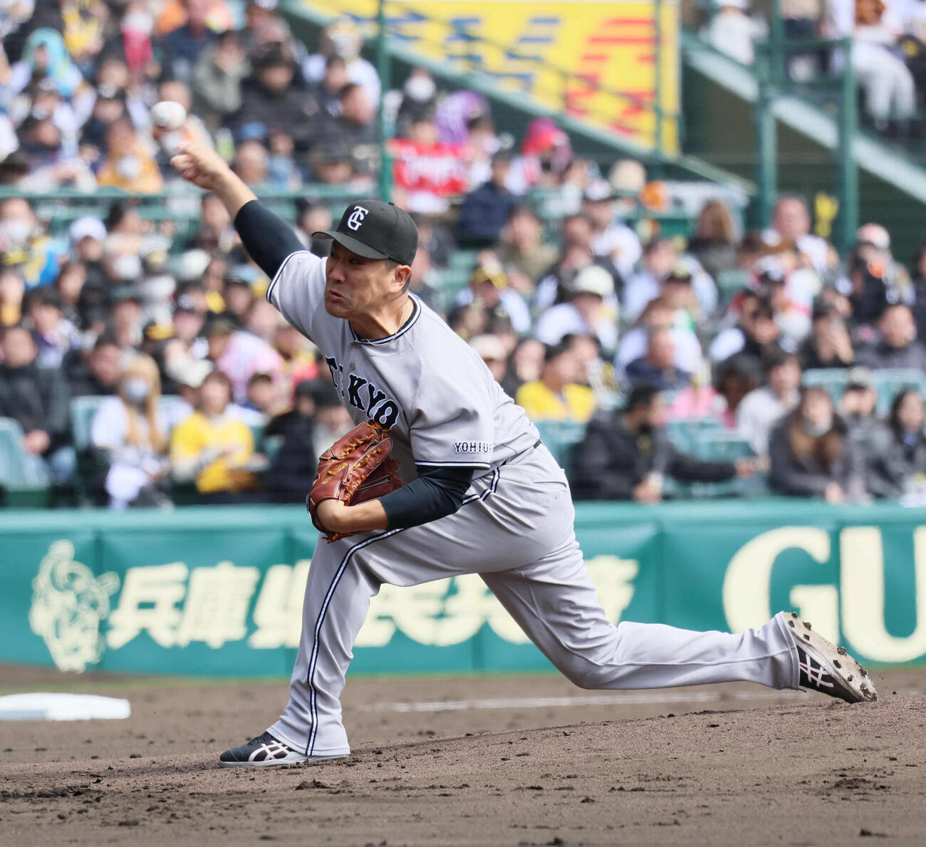 阪神対巨人　巨人先発の田中将（撮影・宮崎幸一）