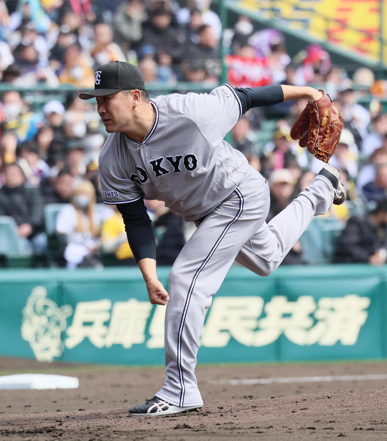 阪神対巨人　巨人先発の田中将（撮影・宮崎幸一）