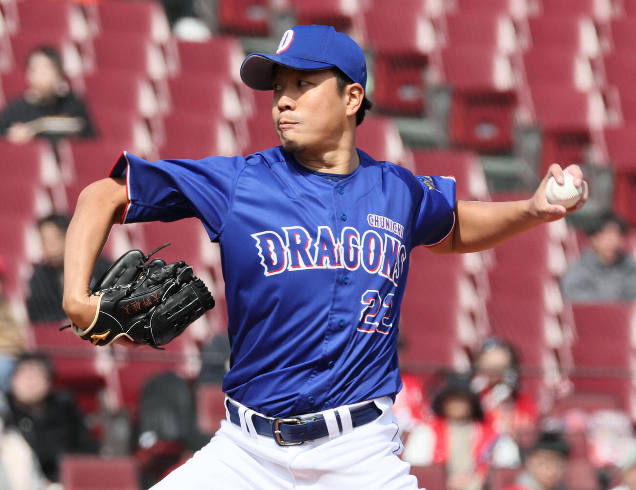広島対中日　中日先発の大野（撮影・加藤孝規）
