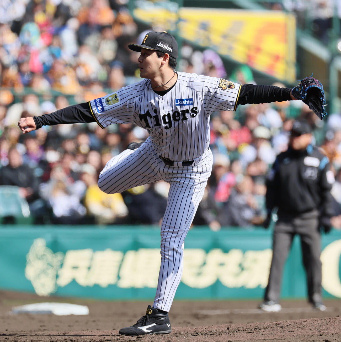 阪神対巨人　阪神2番手の木下（撮影・宮崎幸一）