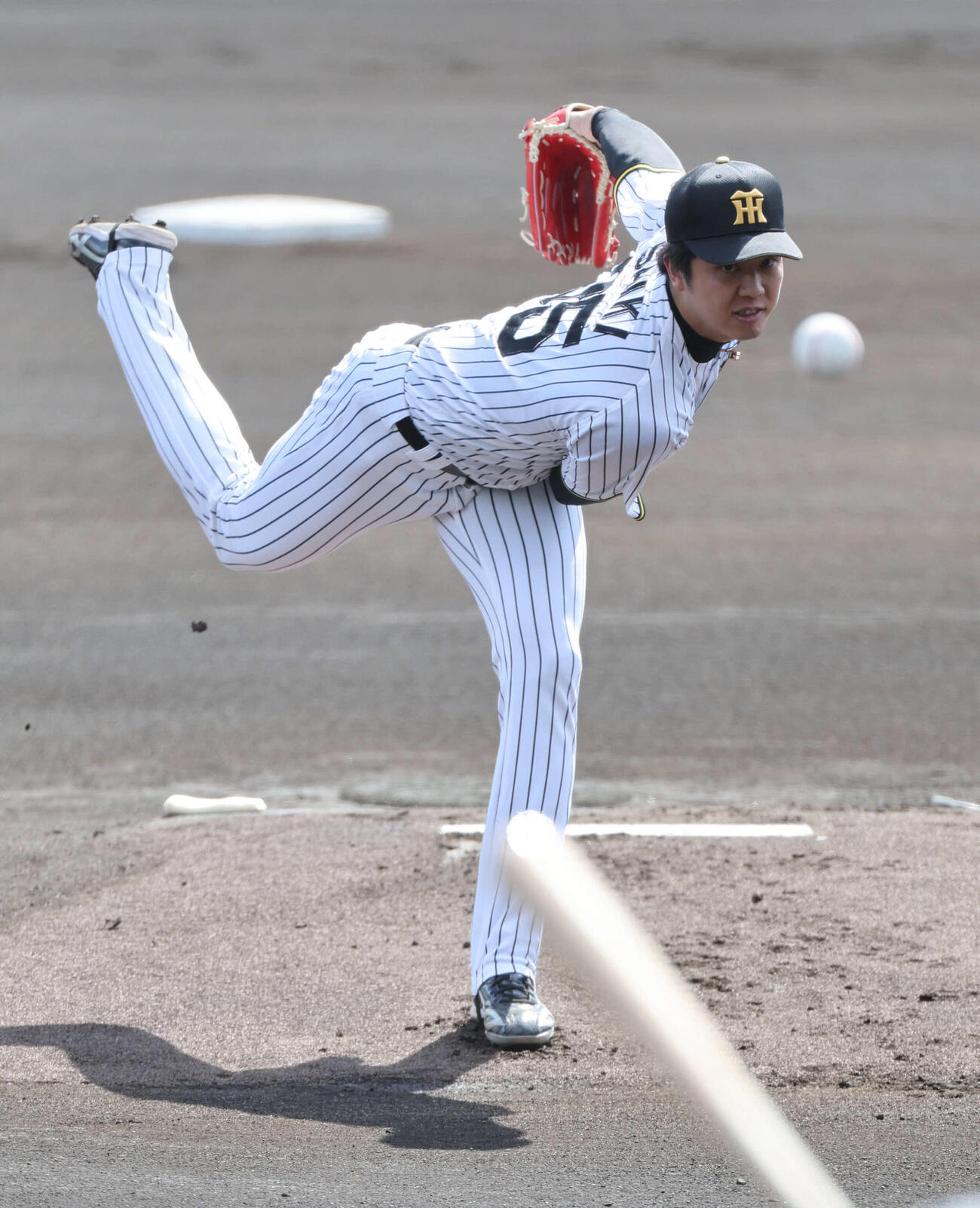 教育リーグ阪神対オリックス　阪神先発の才木（撮影・西尾就之）
