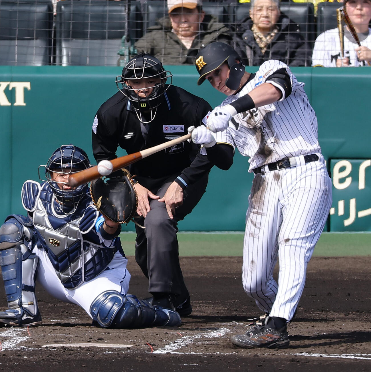 阪神対西武　2回裏阪神2死、ディベイニーは中前打を放つ（撮影・上田博志）
