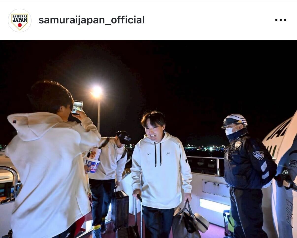 侍ジャパン公式インスタグラムから