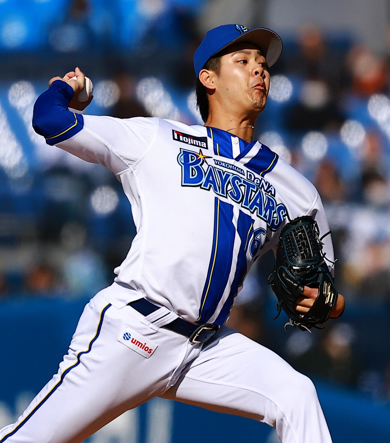 DeNA対広島　力投するDeNA宮城（撮影・野上伸悟）