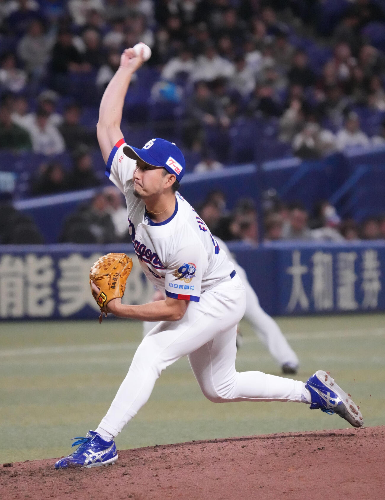中日対楽天　9回表、中日5番手で登板する藤嶋（撮影・森本幸一）