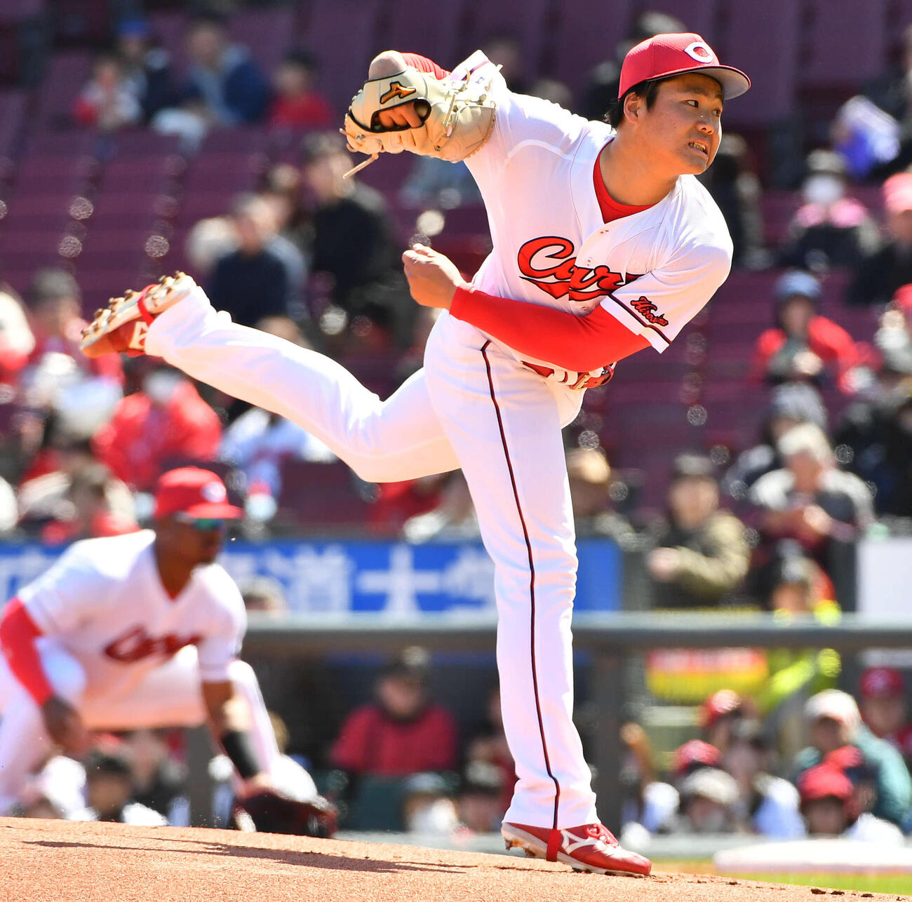 広島対阪神　広島先発の高（撮影・岩下翔太）