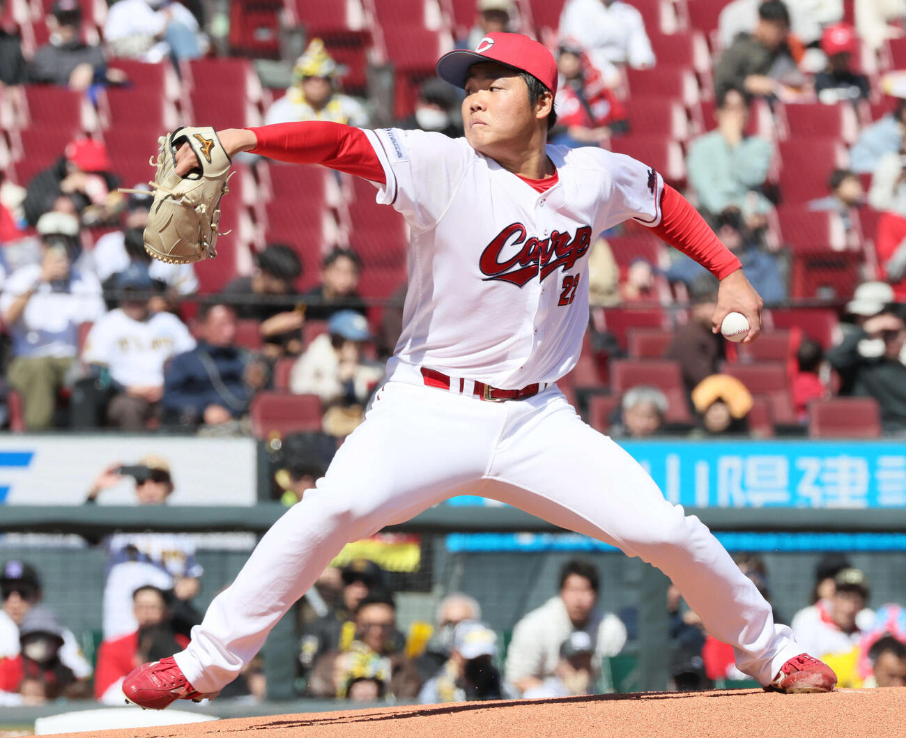 広島対阪神　広島先発の高（撮影・加藤孝規）