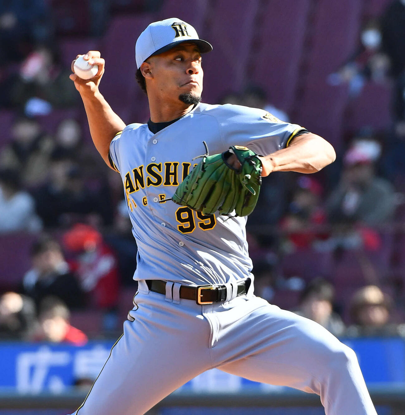 広島対阪神　8回裏から登板した、阪神4番手のモレッタ（撮影・岩下翔太）